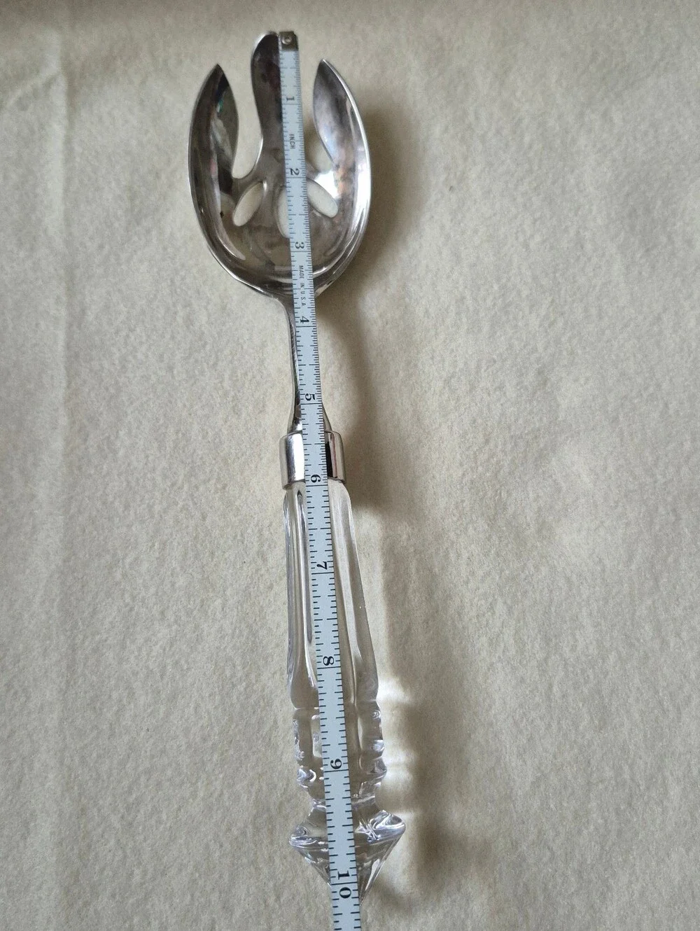 5 Piece Clear Acrylic Serving Utensils Stainless Steel